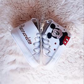 Scarpine da culla personalizzate Mickey Mouse