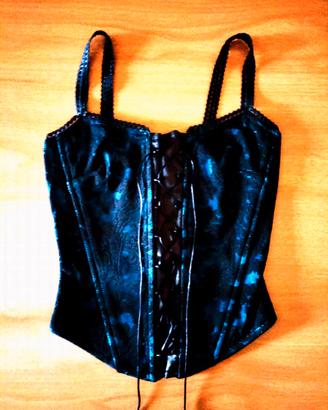 CORSETTO BUSTINO CON PIZZO, RASO, LACCI **NUOVO**
