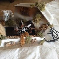 Casa con fontana elettrica