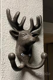 Gancio appendiabiti a forma di cervo. Nuovo