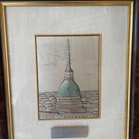 Quadro con mole argentata e cornice