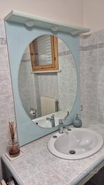 Mobiletto bagno + specchiera