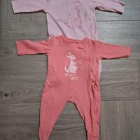 set di 2 tutine bimba prenatal 62cm 
