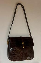Borsa vintage in pelle di coccodrillo
