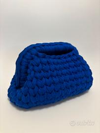 Clutch Bag Mini blu elettrico fatta a mano