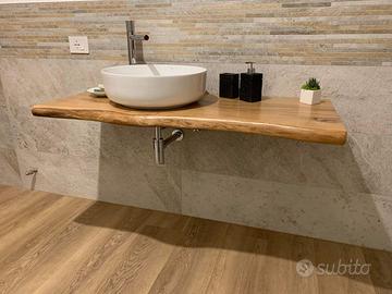 Mensole bagno in legno massello