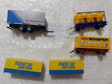 lotto rimorchi modellismo ferroviario h0 