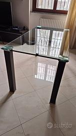 Tavolo in vetro temperato trasparente 160*90