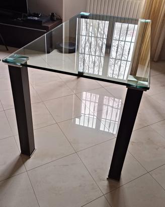 Tavolo in vetro temperato trasparente 160*90