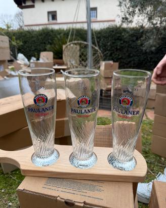 Bicchiere birra x3 paulaner