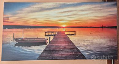 tela rappresentazione tramonto 