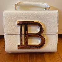 Borsa BBag 18 Balmain in pelle bianca con tracolla