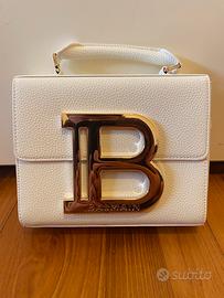 Borsa BBag 18 Balmain in pelle bianca con tracolla