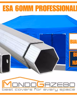 3X6 Gazebo Alluminio 60 mm Facile al montaggio 6x3