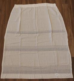 Tenda in puro lino bianco