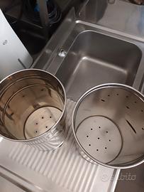 secchio cesti in acciaio inox 