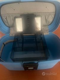 Beauty case rigido Delsey azzurro vintage