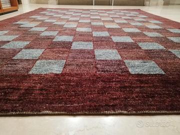 Tappeto moderno a quadrati geometrico