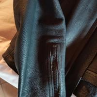 Giacca moto  in pelle fiore trattata  da donna