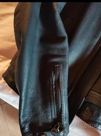 Giacca moto  in pelle fiore trattata  da donna