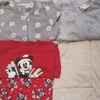 Pigiami, tute in pile velluto e contone tg 104 cm