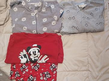 Pigiami, tute in pile velluto e contone tg 104 cm