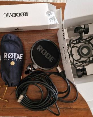Microfono Rode NT2-A, cavo XRL, supporto, filtro