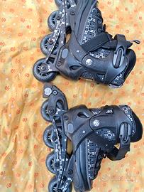 Roller pattini 33 36 neri unisex