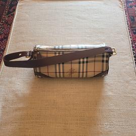 Burberry London vintage Haymarket Check Barrel Bag