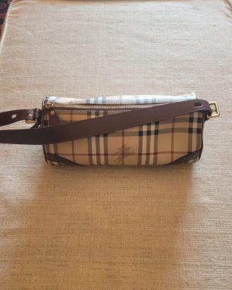 Burberry London vintage Haymarket Check Barrel Bag