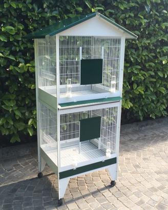 Voliera 2 scomparti x uccelli  cm 82x65x165 H