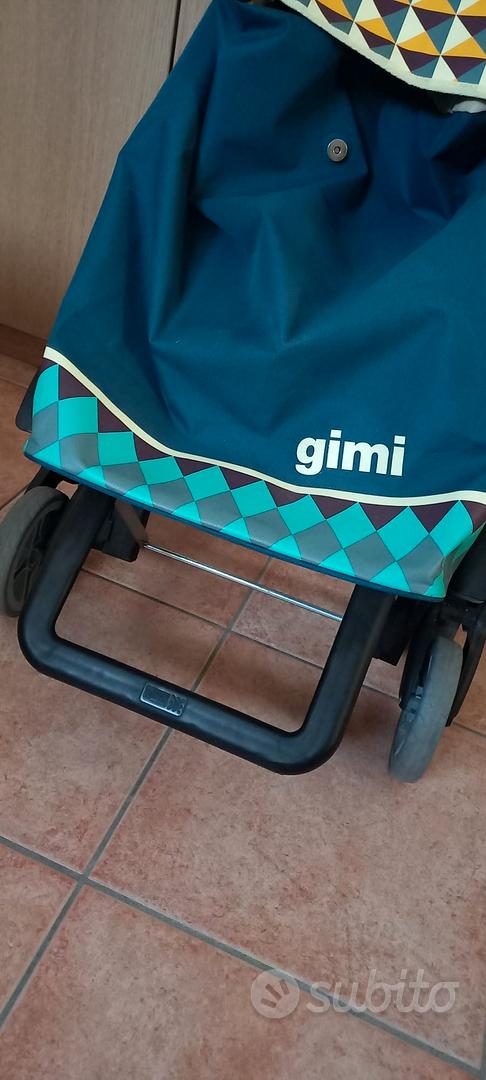 Gimi Carrello Portaspesa Tris Shopping 6 ruote Verde