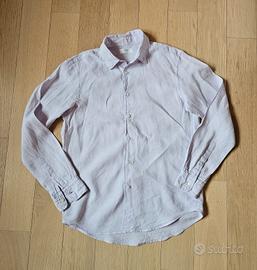 Camicia lilla in lino Uniqlo uomo (tg. M) 