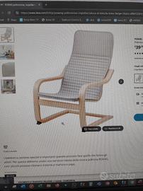 poltrona ikea poang bambino 