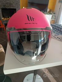 Casco con doppia visiera colore femminile 