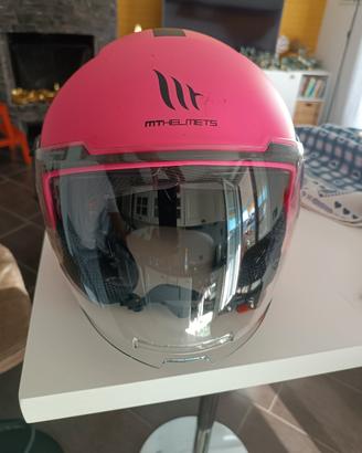 Casco con doppia visiera colore femminile 