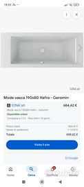 Vasca da bagno nuova Hafro mode 180x,75