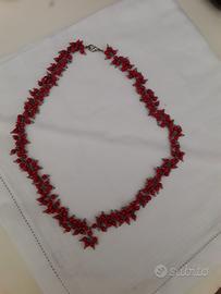 collana coralli veri e argento
