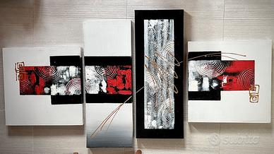 Tela a pannelli astratta modena