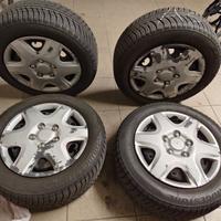 4 cerchi acciaio 14'' Wolksvagen con gomme da neve