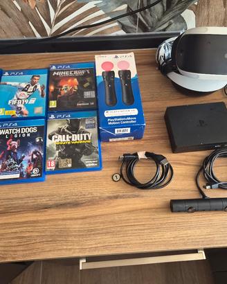 visore 3d ps4 + controller move motion +6 gioki