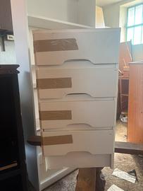 Cassettiera legno bianca 40*60*70