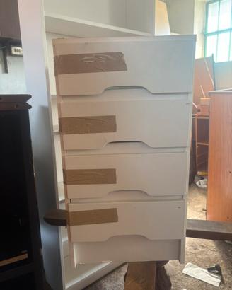 Cassettiera legno bianca 40*60*70