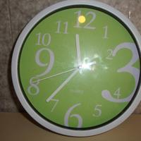 Orologio da Parete a sfondo verde e numeri giganti