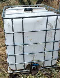 CISTERNA  1000 LITRI CON GABBIA SU PALLET