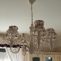 Lampadario modello shabby a 5 lumi