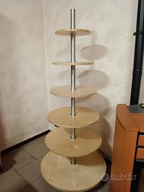espositore tondo con rotelle