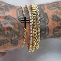 Set con 4 Bracciali - Catena, Tennis e Croce