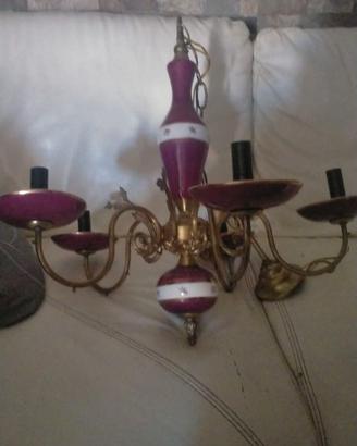 Lampadario antico in Limoges anni 50"