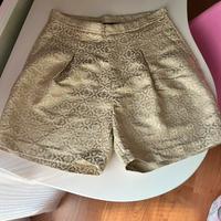 pantaloncino corto dorato